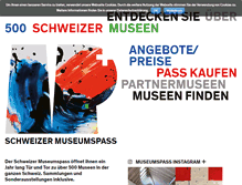 Tablet Screenshot of museumspass.ch